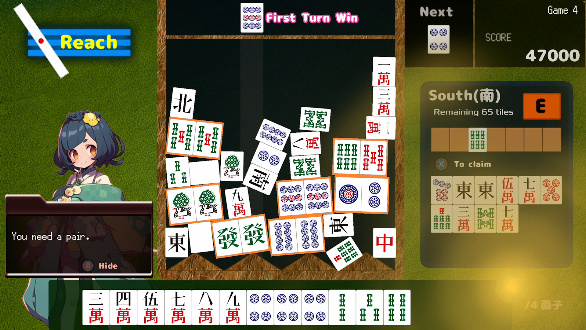Drop Mahjong tiles #4