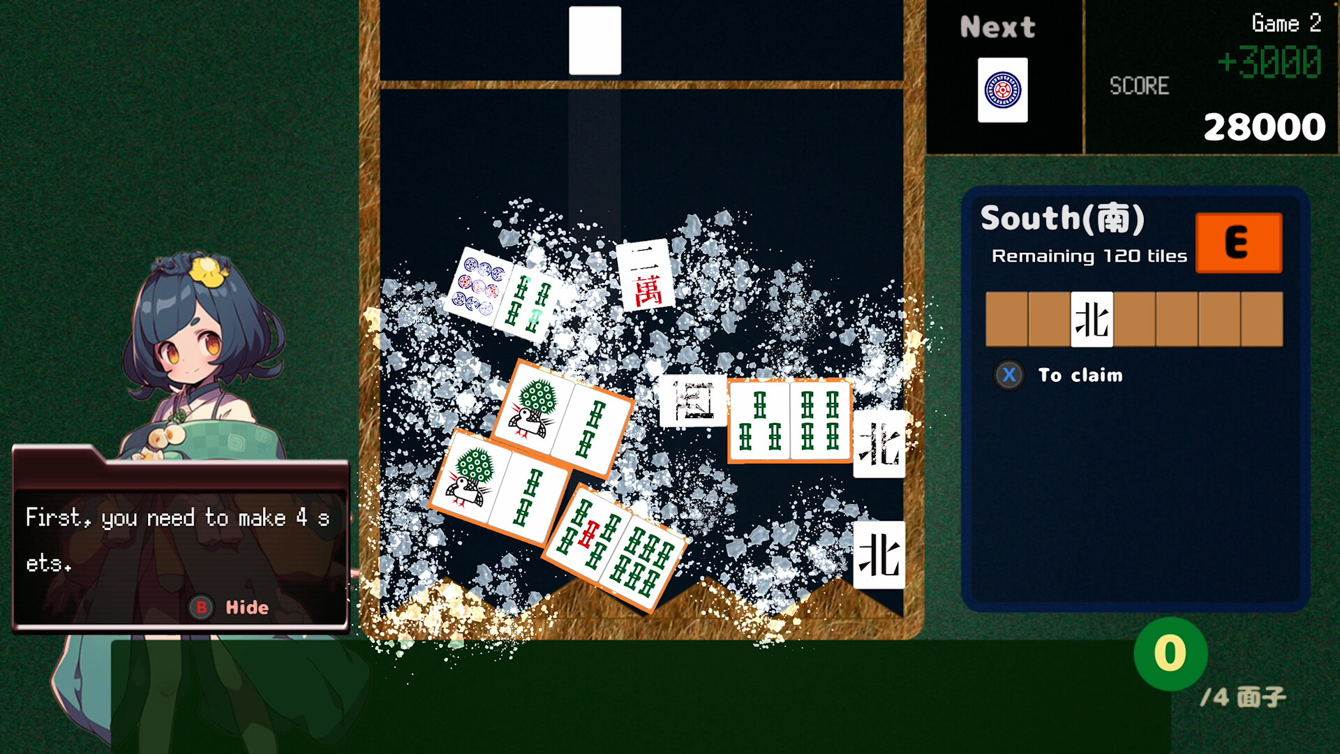 Drop Mahjong tiles #2