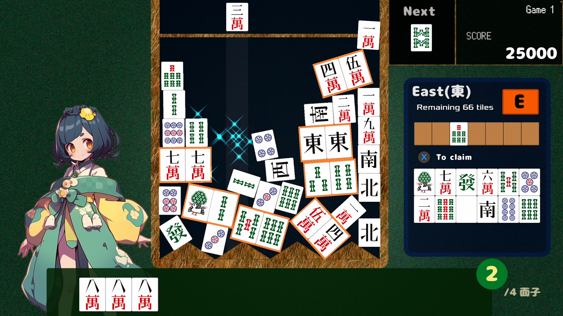 Drop Mahjong tiles #0