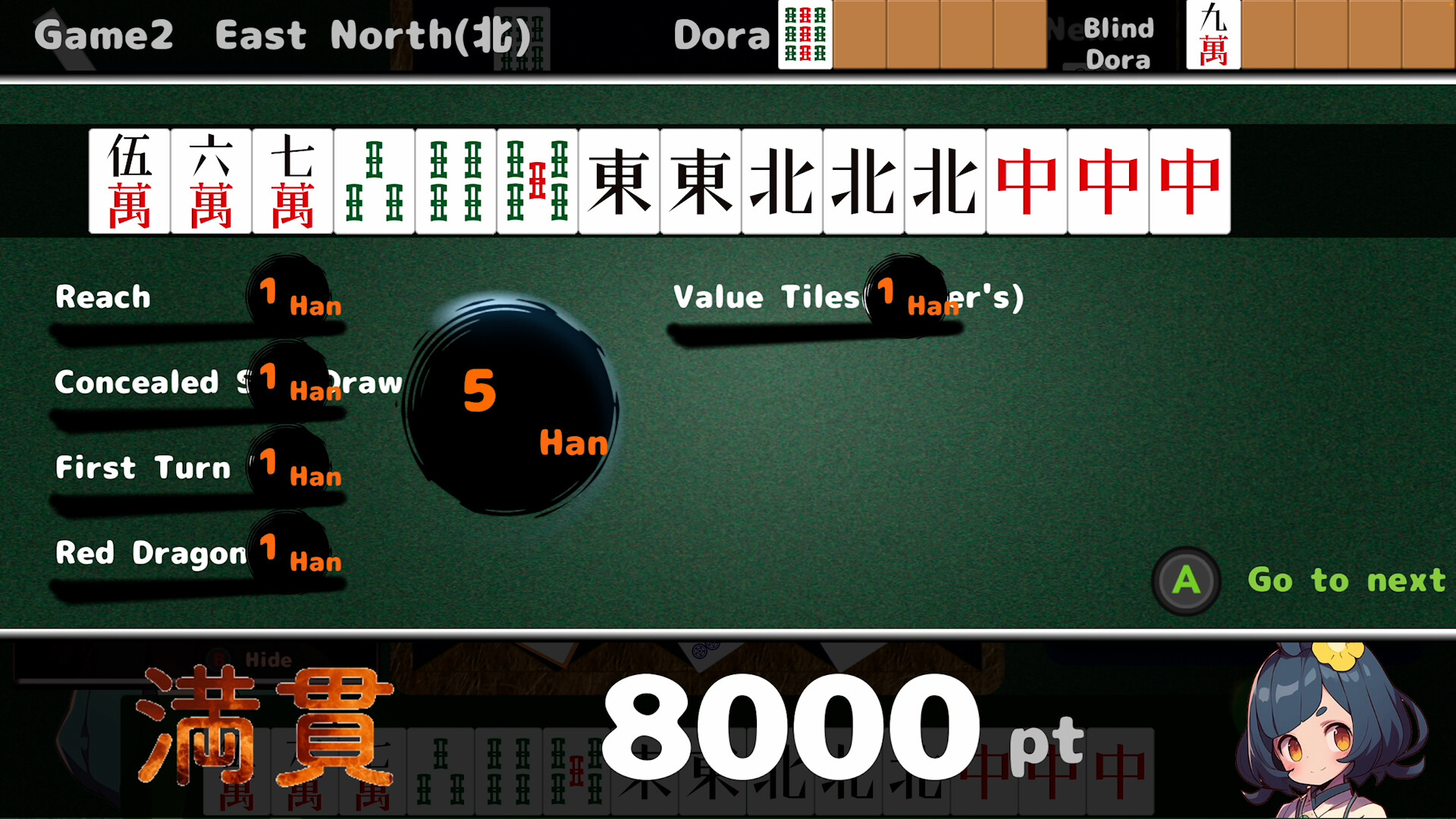 Drop Mahjong tiles #6