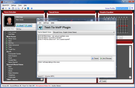 Text-to-VoIP Plugin - MorphVOX Pro 4