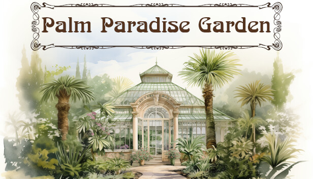 Imagen de la cápsula de "Palm Paradise Garden" que utilizó RoboStreamer para las transmisiones en Steam