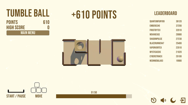 Tumble Ball game for Linux 1