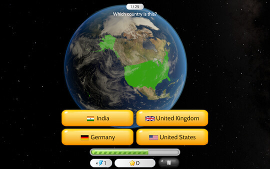 Capitals Quizzer - Globe Mode