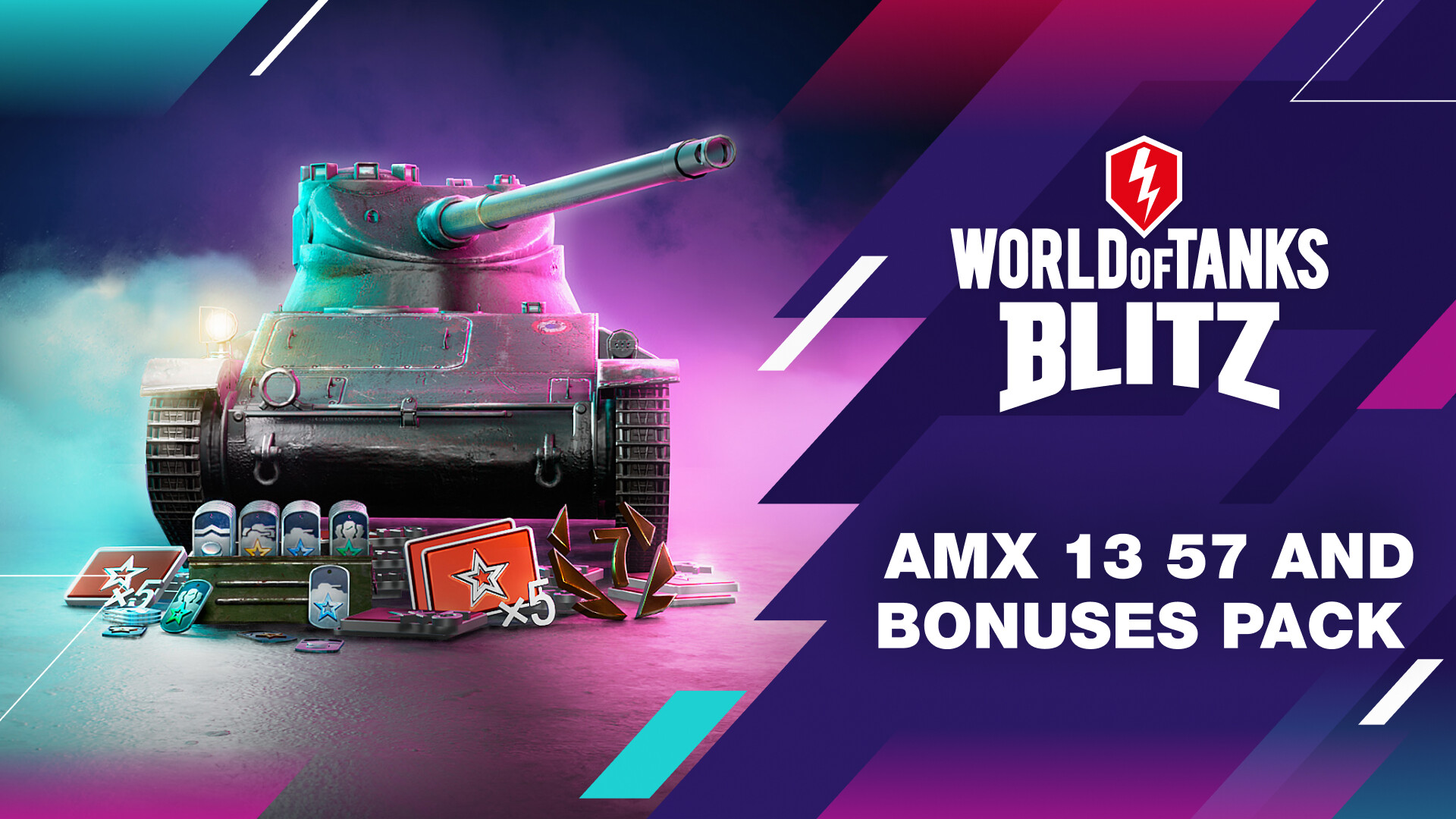 World of Tanks Blitz - AMX 13 57 & Bonuses Pack PC gameplay screenshot 1 of 1