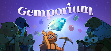 Steam header art for Gemporium: A Cute Mining Sim