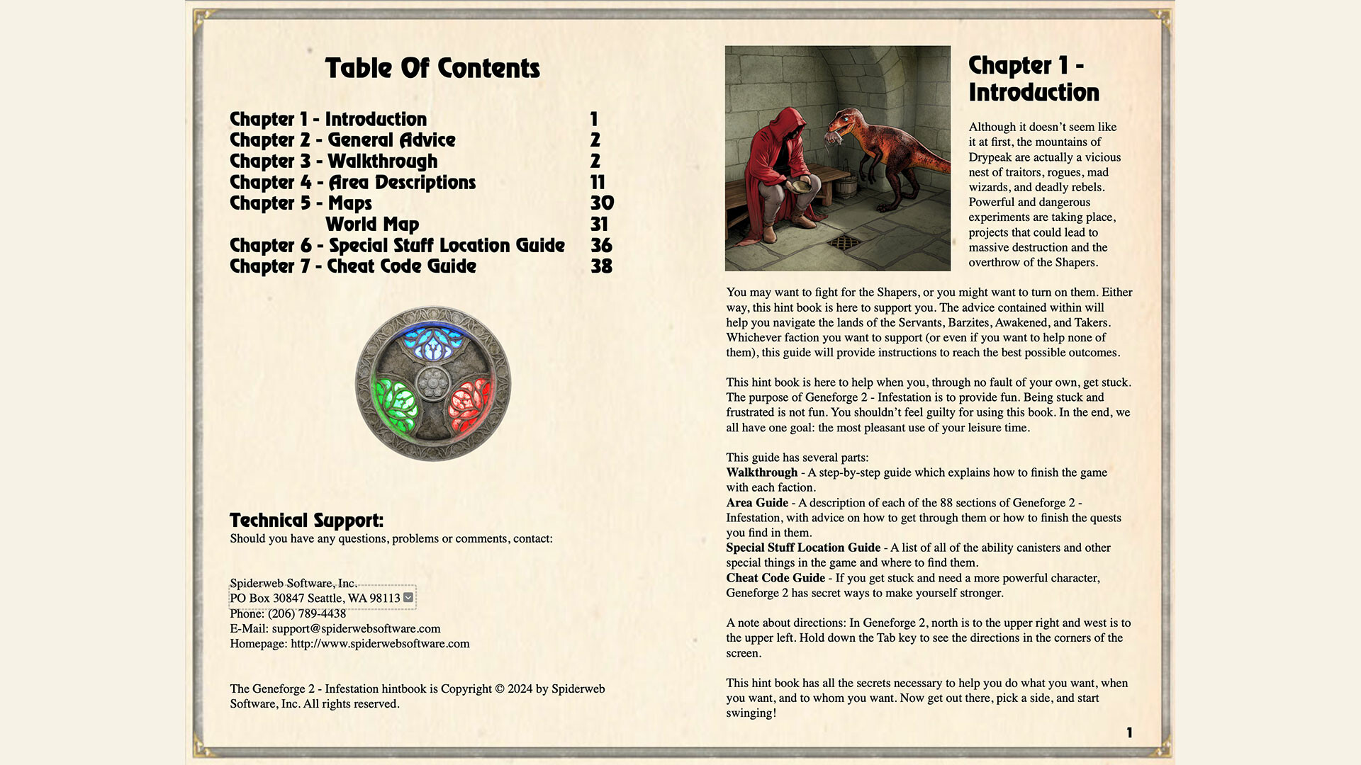 Geneforge 2 Hintbook and Bonuses #3