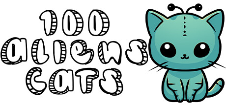 Steam header art for 100 Aliens Cats