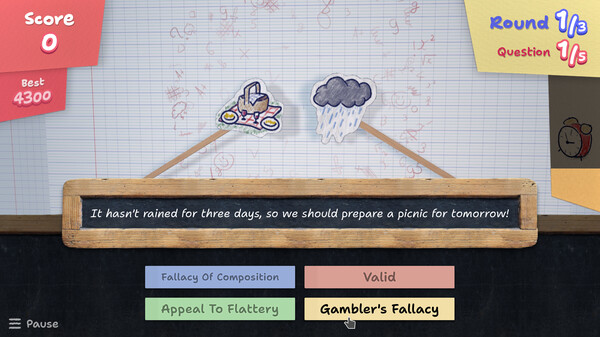 Скриншот из Fallacy Quiz