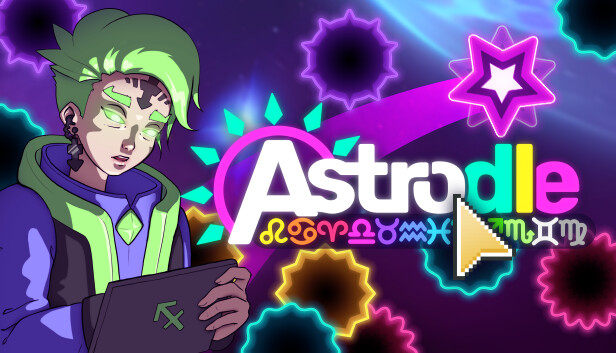 Imagen de la cápsula de "Astrodle" que utilizó RoboStreamer para las transmisiones en Steam