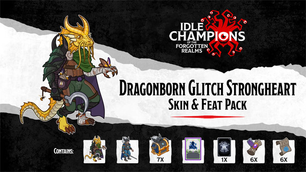 Idle Champions - Dragonborn Glitch Strongheart Skin & Feat Pack