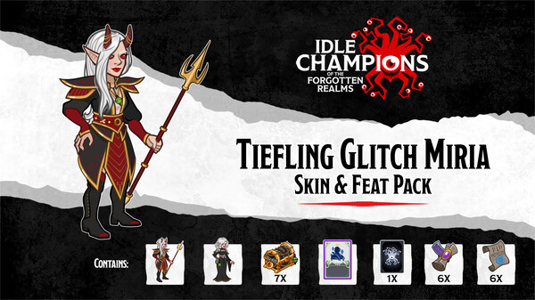Idle Champions - Tiefling Glitch Miria Skin & Feat Pack