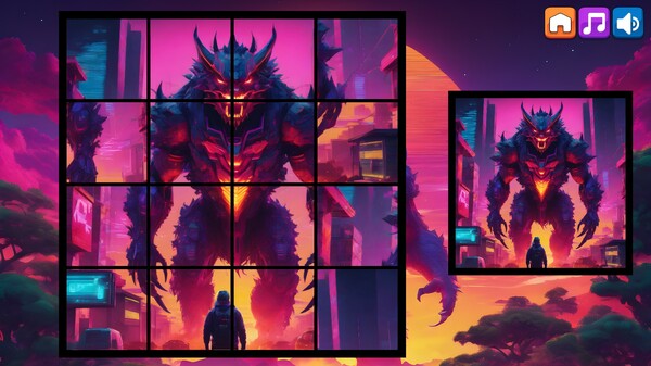 Скриншот из OG Puzzlers: Synthwave Monsters