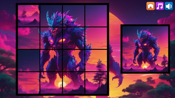 Скриншот из OG Puzzlers: Synthwave Monsters