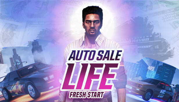 Imagen de la cápsula de "Auto Sale Life: Fresh Start" que utilizó RoboStreamer para las transmisiones en Steam
