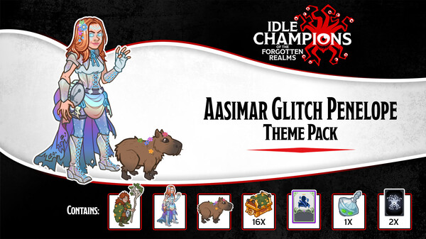 Idle Champions - Aasimar Glitch Penelope Theme Pack