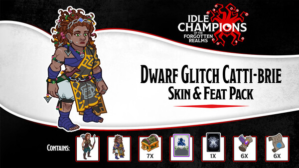 Idle Champions - Dwarf Glitch Catti-brie Skin & Feat Pack