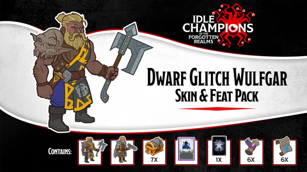 Idle Champions - Dwarf Glitch Wulfgar Skin & Feat Pack
