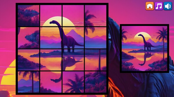 OG Puzzlers: Synthwave Dinosaurs