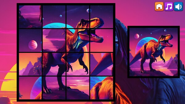 OG Puzzlers: Synthwave Dinosaursfor windows and Linux 1