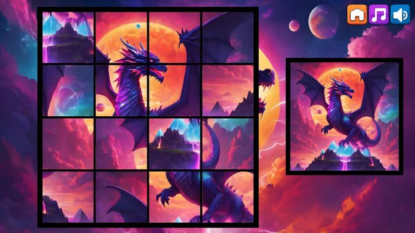 Скриншот из OG Puzzlers: Synthwave Dragons