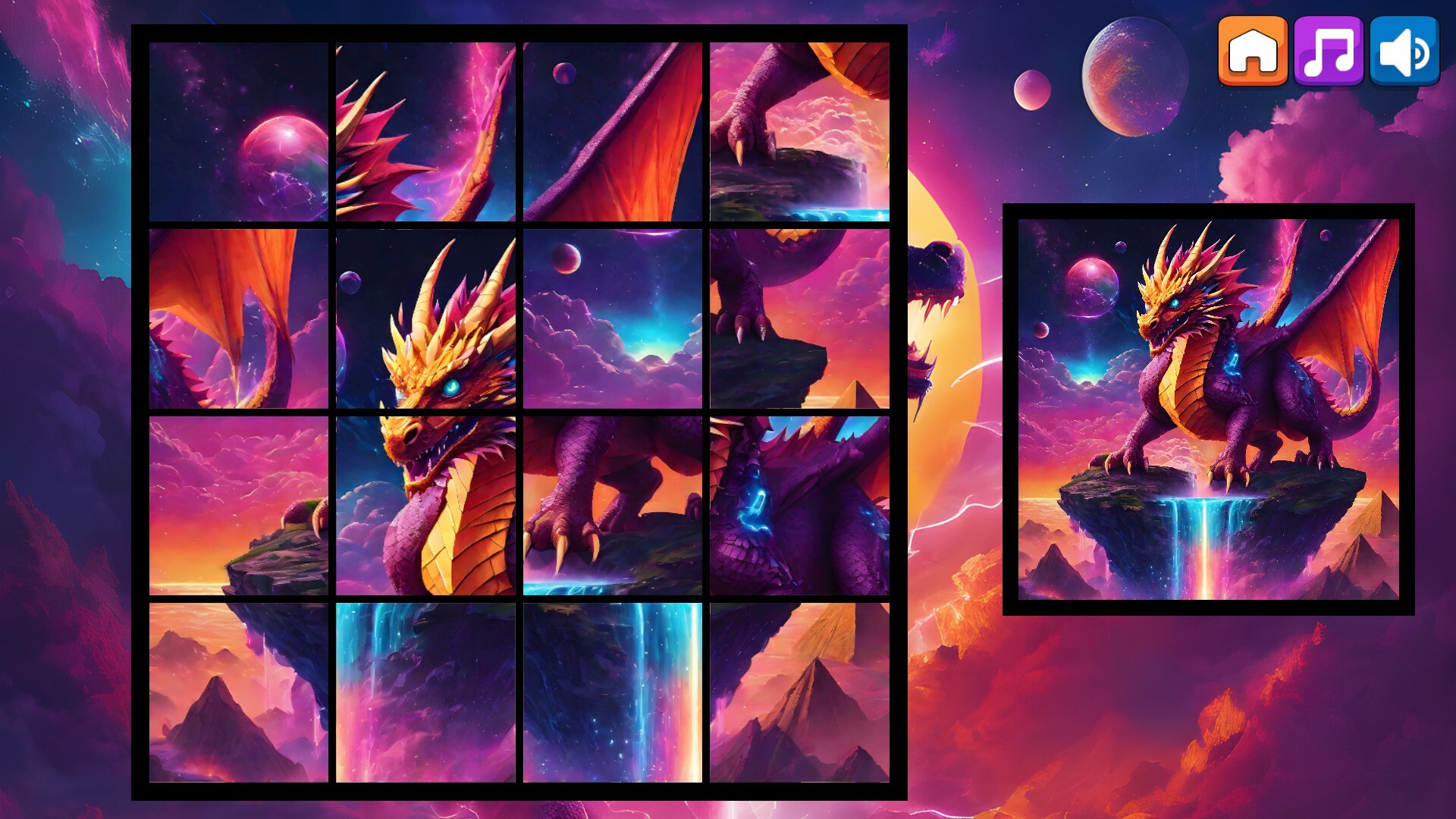OG Puzzlers: Synthwave Dragons screenshot 1