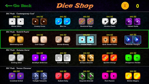 Dice-Zee! - Dice Pak: "Gold & Pearls"