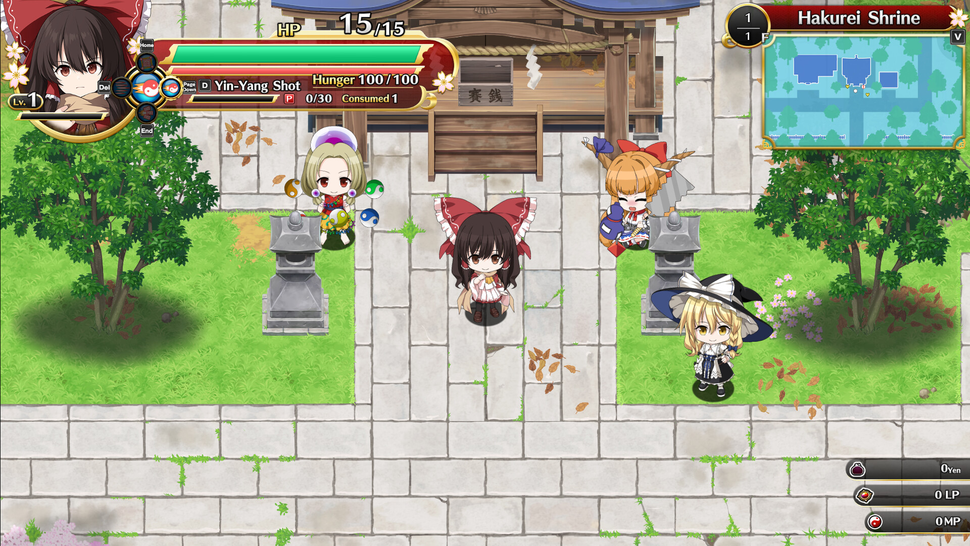 "Reimu Hakurei" Winter Costume (Touhou Genso Wanderer -FORESIGHT-) screenshot screenshot 3