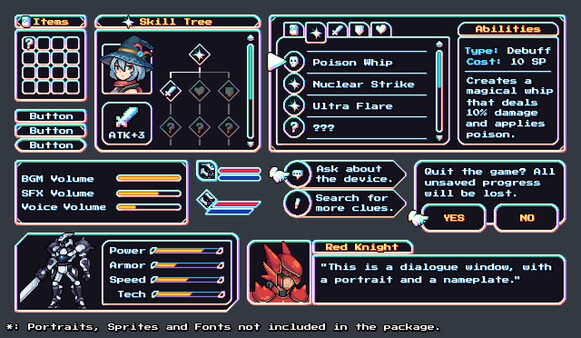 RPG Maker MV - MT Tiny Tales - CodeArk UI Assets