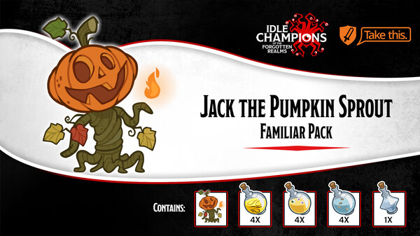 Idle Champions - Jack the Pumpkin Sprout Familiar Pack for steam