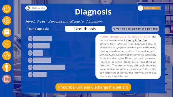 Скриншот из Medical Diagnostic Simulator