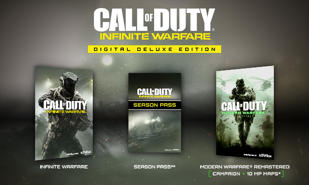 Call of duty infinite warfare et modern warfare remastered Video Game ps4