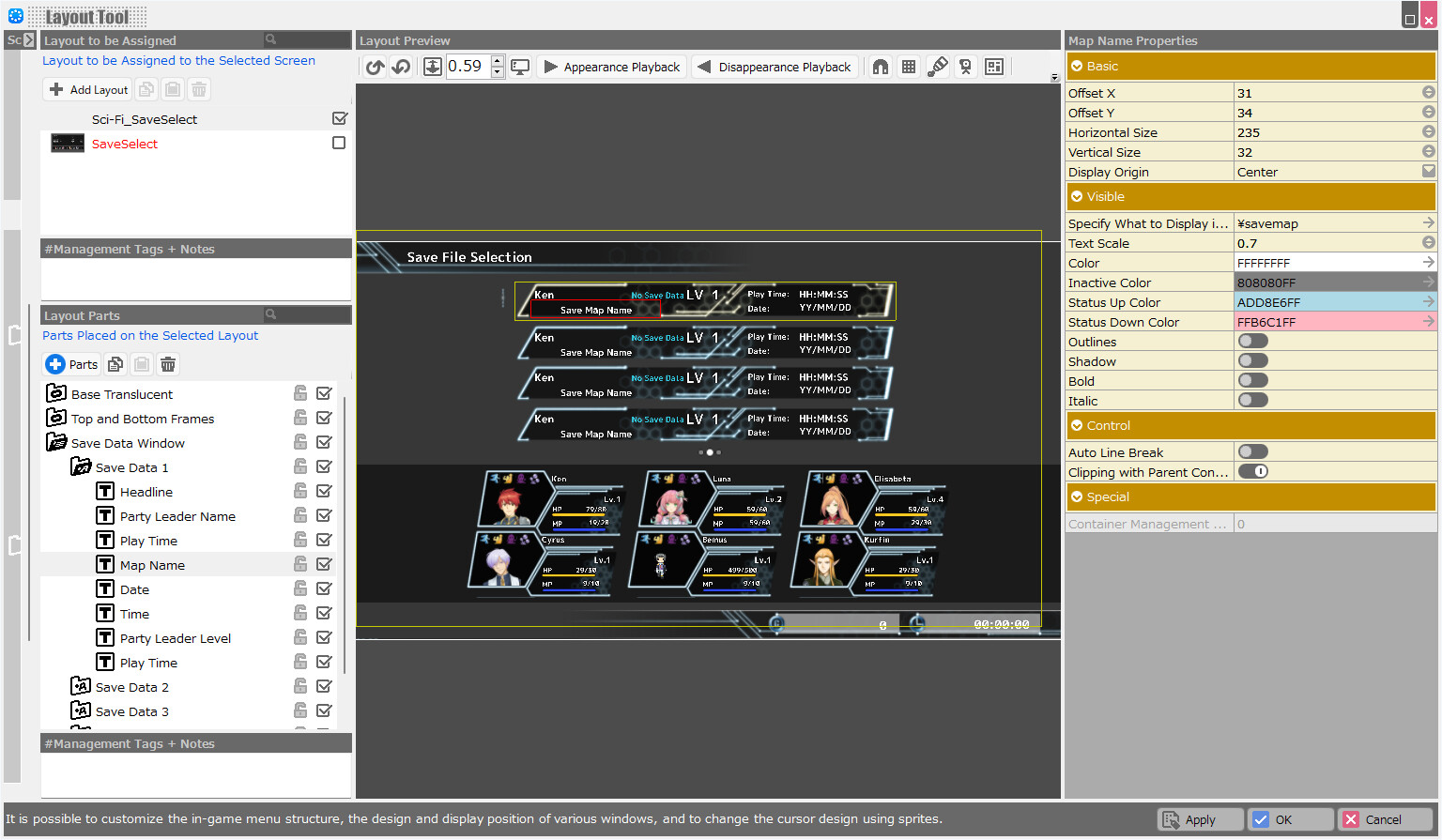RPG Developer Bakin Layout Data Sci-Fi screenshot screenshot 19