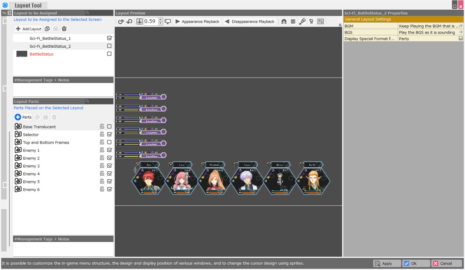 RPG Developer Bakin Layout Data Sci-Fi screenshot screenshot 20