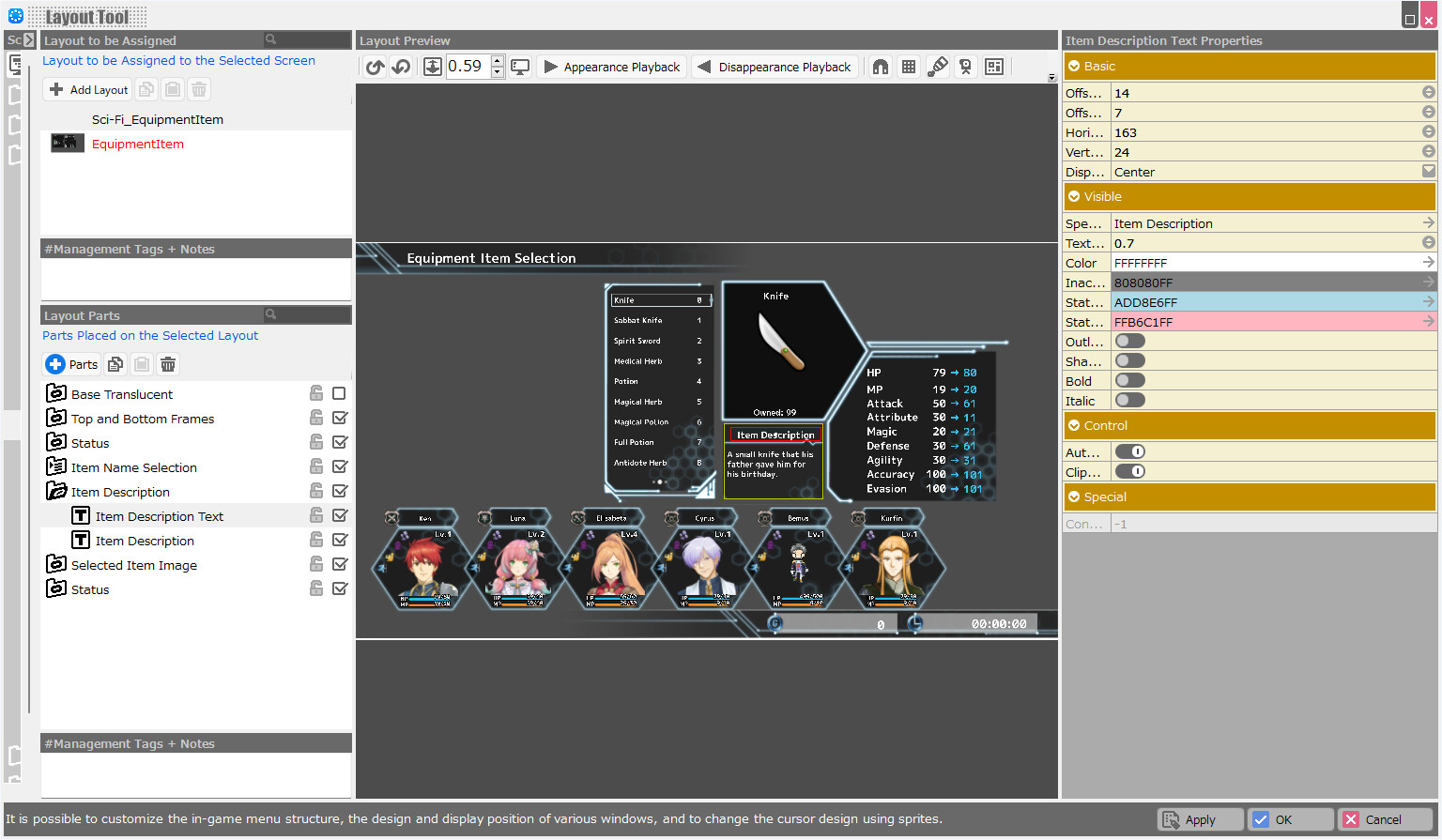 RPG Developer Bakin Layout Data Sci-Fi screenshot screenshot 21