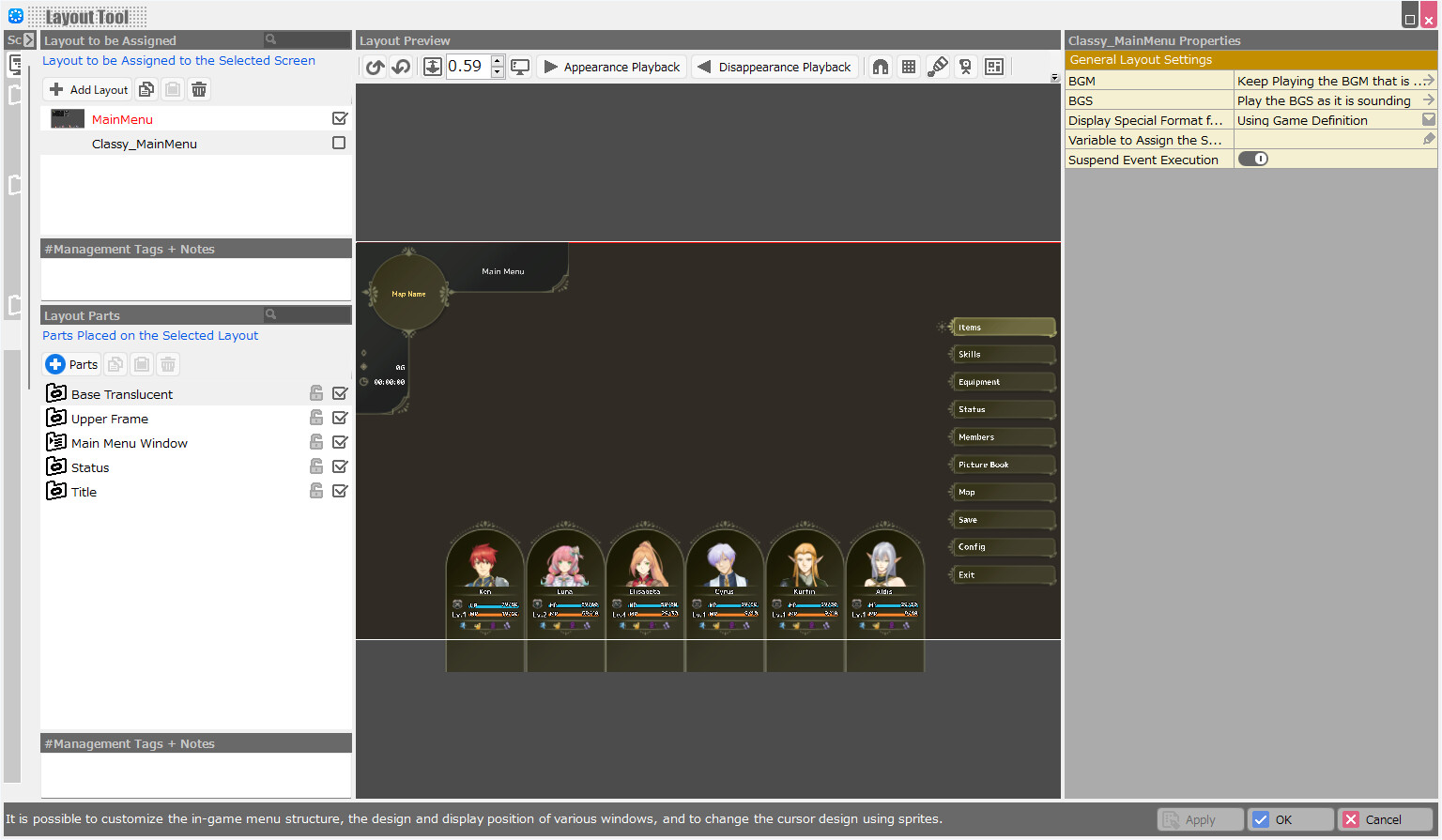 RPG Developer Bakin Layout Data Classy screenshot screenshot 7