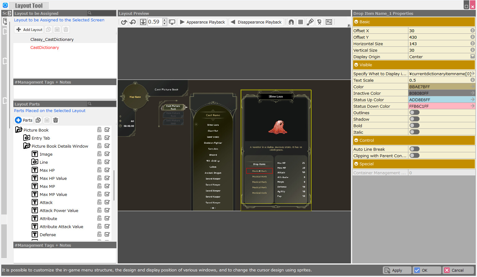 RPG Developer Bakin Layout Data Classy screenshot screenshot 9