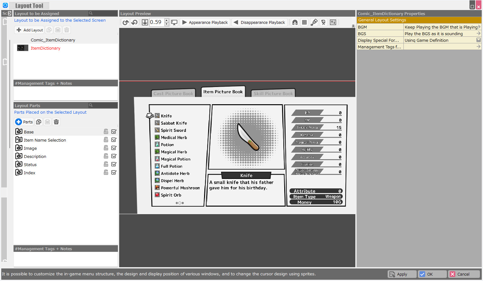 RPG Developer Bakin Layout Data Comic screenshot screenshot 12