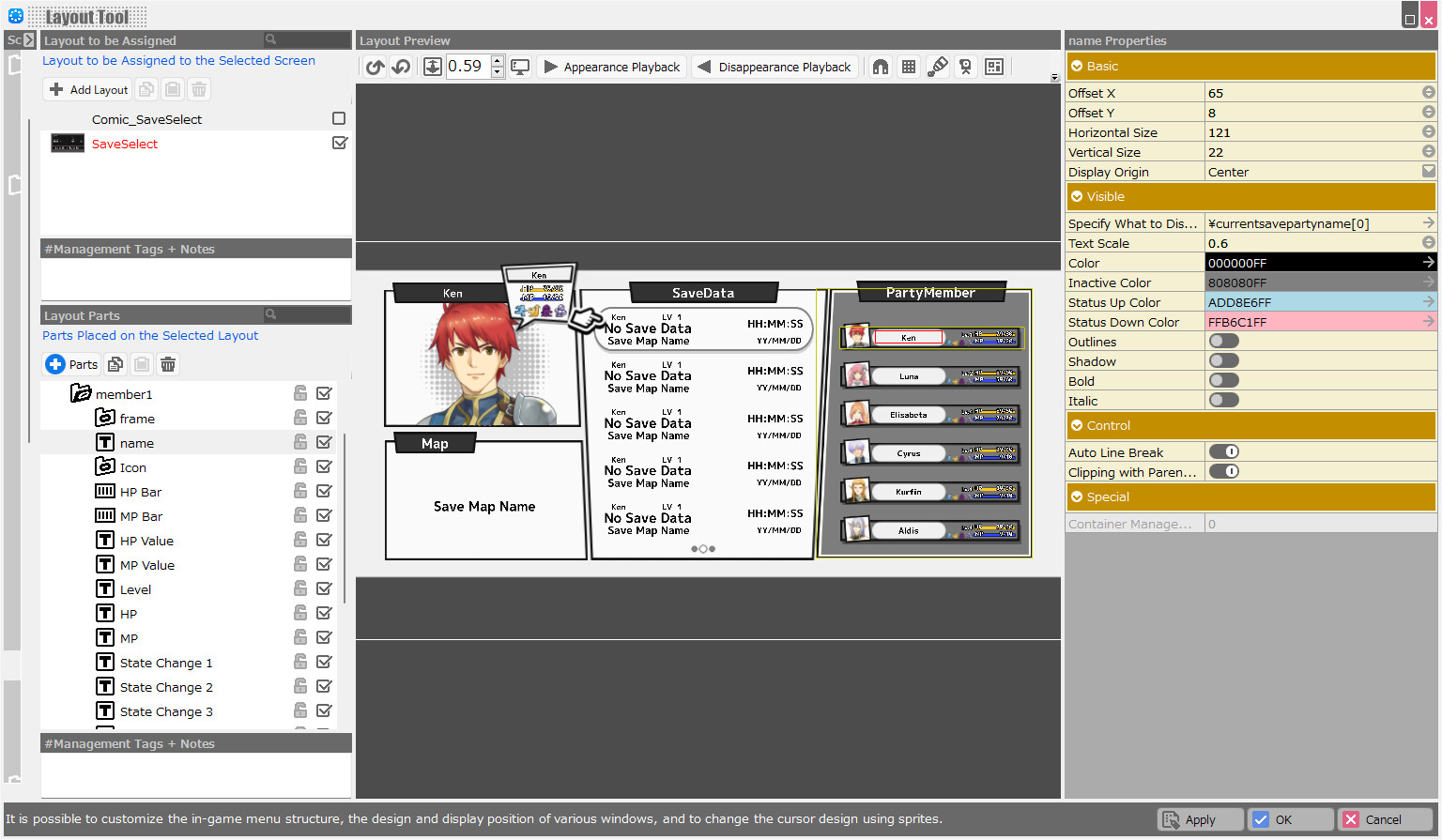 RPG Developer Bakin Layout Data Comic screenshot screenshot 9