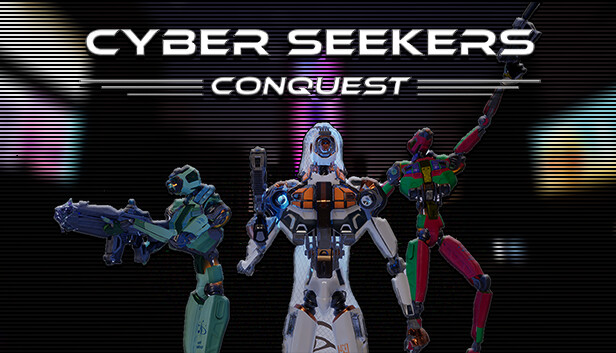 Imagen de la cápsula de "Cyber Seekers: Conquest" que utilizó RoboStreamer para las transmisiones en Steam