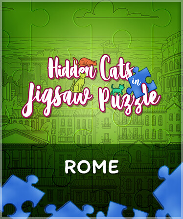 Hidden Cats in Jigsaw Puzzle - Rome