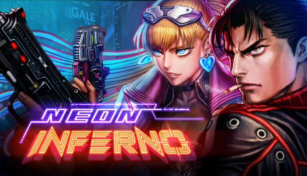 Imagen de la cápsula de "Neon Inferno" que utilizó RoboStreamer para las transmisiones en Steam