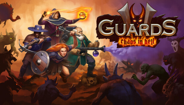 Imagen de la cápsula de "Guards II: Chaos in Hell" que utilizó RoboStreamer para las transmisiones en Steam