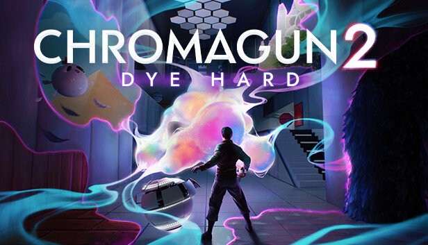 Imagen de la cápsula de "ChromaGun 2: Dye Hard" que utilizó RoboStreamer para las transmisiones en Steam