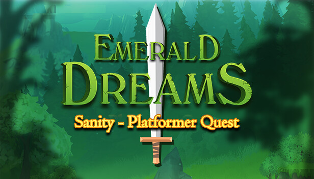 Imagen de la cápsula de "Emerald Dreams: Sanity -  Platformer Quest" que utilizó RoboStreamer para las transmisiones en Steam