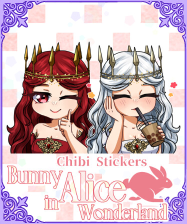 Bunny Alice in Wonderland DLC- Chibi Stickers