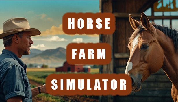 Imagen de la cápsula de "Horse Farm Simulator" que utilizó RoboStreamer para las transmisiones en Steam