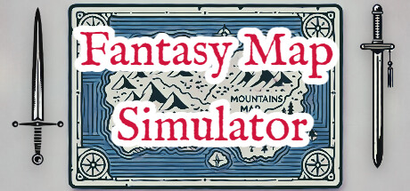 Steam header art for Fantasy Map Simulator