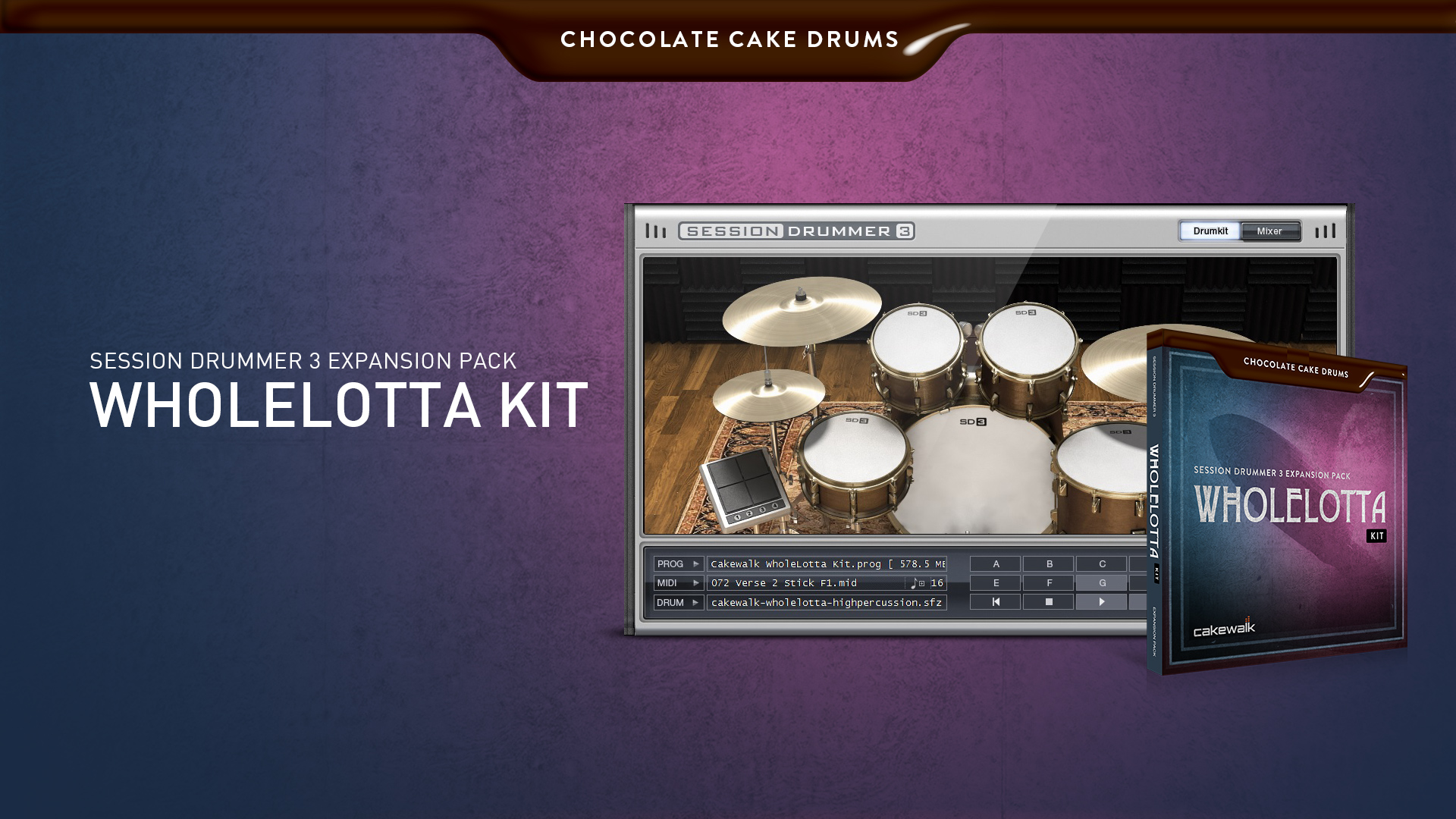 Chocolate Cake Drums: WholeLotta Kit - For Session Drummer 3 Featured Screenshot #1