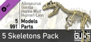 World of Guns: 5 Skeletons Pack